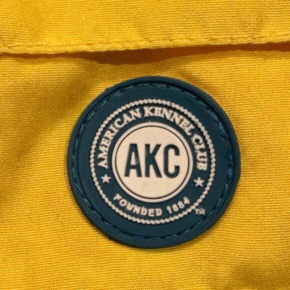 AKC Yellow Hooded Raincoat Style Jacket for Small Pet - Picture 6 of 8